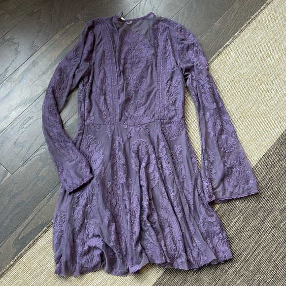 Free People reign over me dress bell sleeve - Picture 10 of 15
